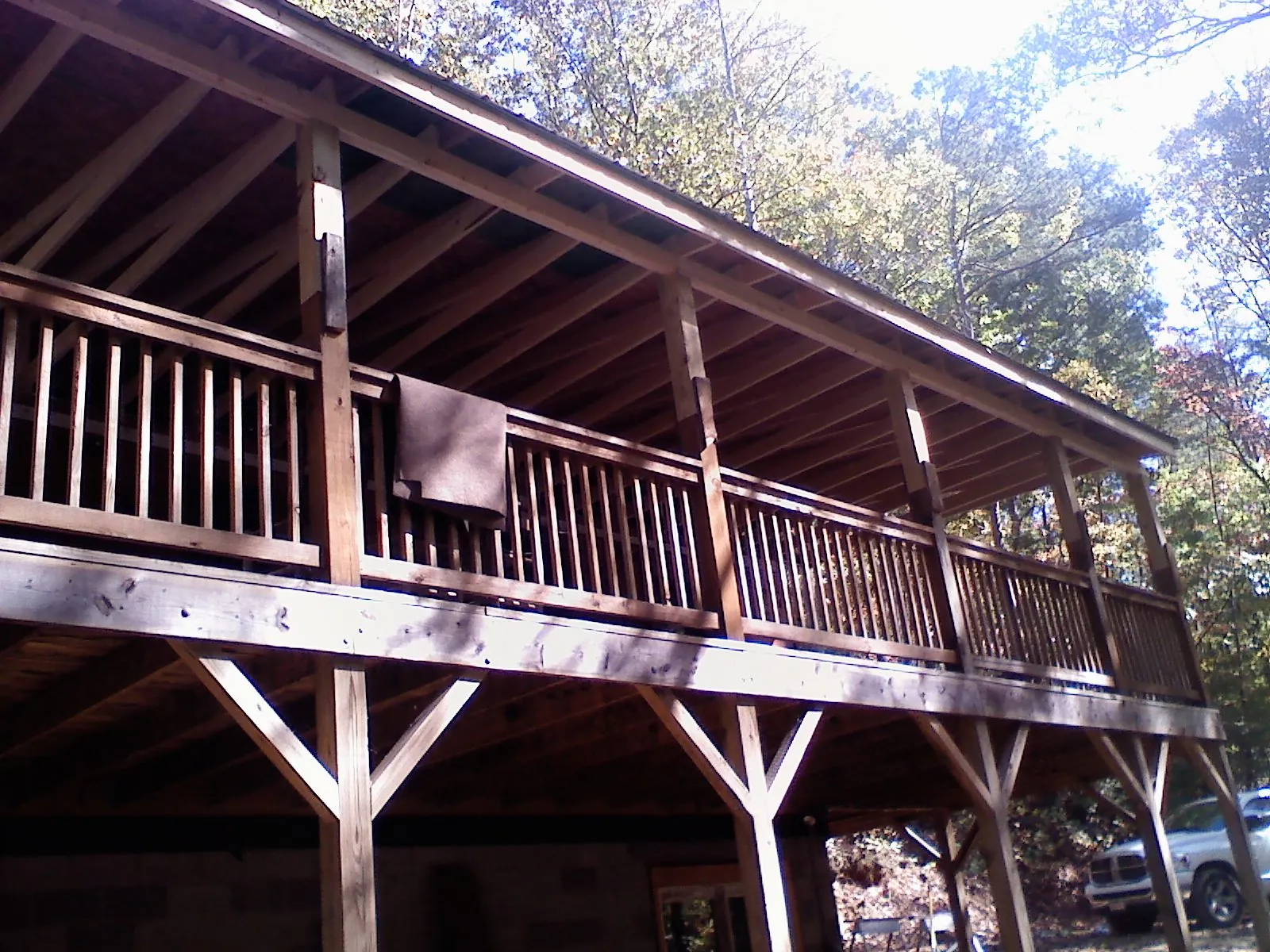 Timber framing under a new elevated porch and deck — Roof Leak Repair in Mount Marion by Roofing Brothers